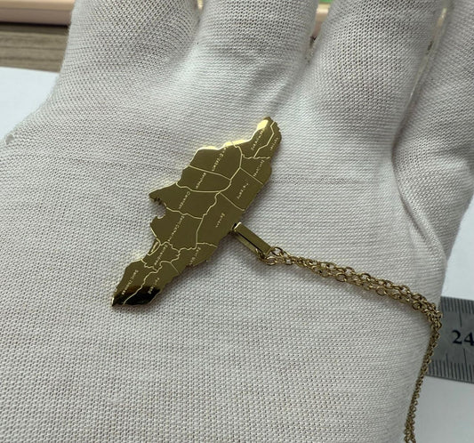 Jamaica Map Necklace