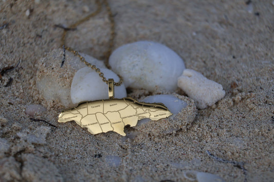 Jamaica Map Necklace